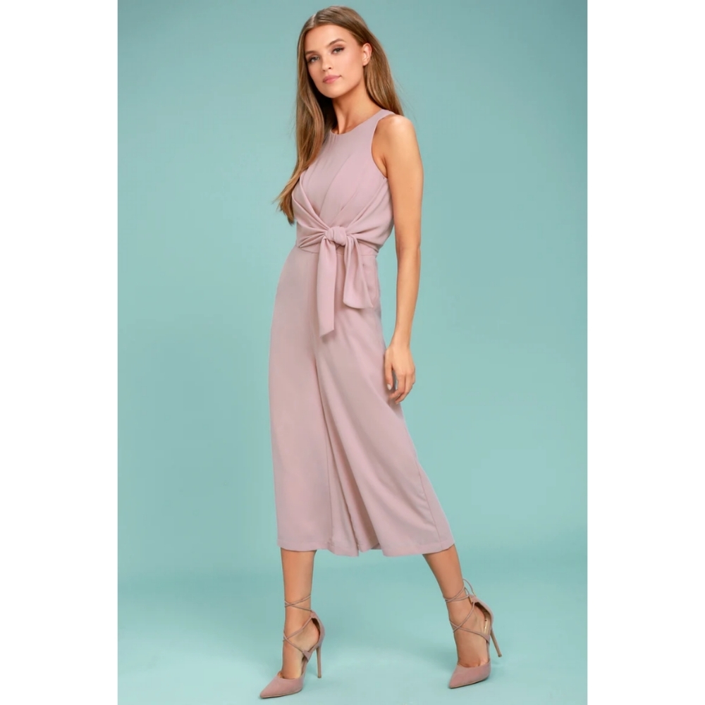 Lulu's On Track Mauve Midi Jumpsuit - image 2